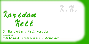 koridon nell business card